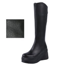 Women’s Cowhide Platform High-Heeled Boots – Bold & Fashion-Forward | MYN2O