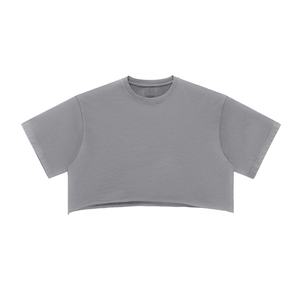 Snow Washed Raw Edge Crop Top