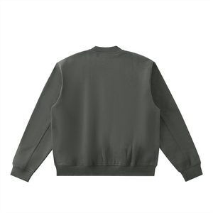 Essential Zip-Up Fleeced Varsity Jacket