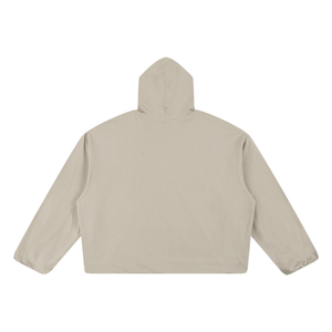 Boxy Gather-Hem Hoodie