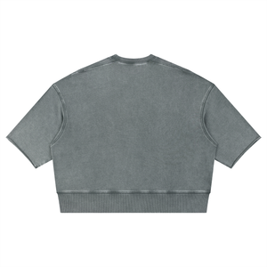 Unisex Mineral Wash Boxy Raw Edge T-Shirt – Premium Oversized Streetwear Tee