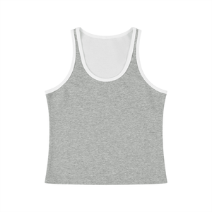 Women's Color Block Cropped Tank Top – Athletic Sleeveless Activewear Top