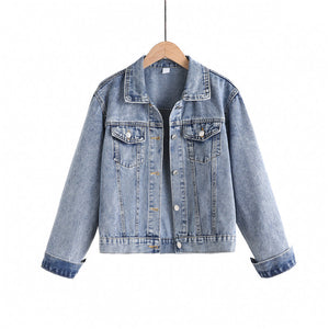 Women's Loose-Fit Patchwork Denim Jacket