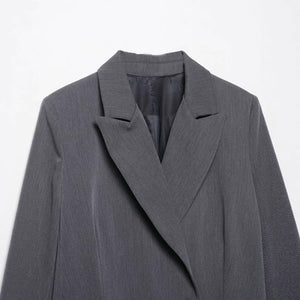 French-style Womens Fashion Versatile Double-breasted Blazer