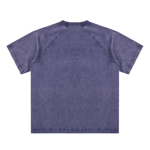 Vintage Washed Raglan Cotton T-Shirt