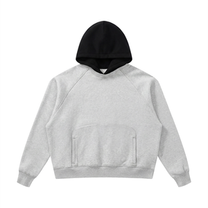 Unisex Fleece Raglan Color Block Hoodie