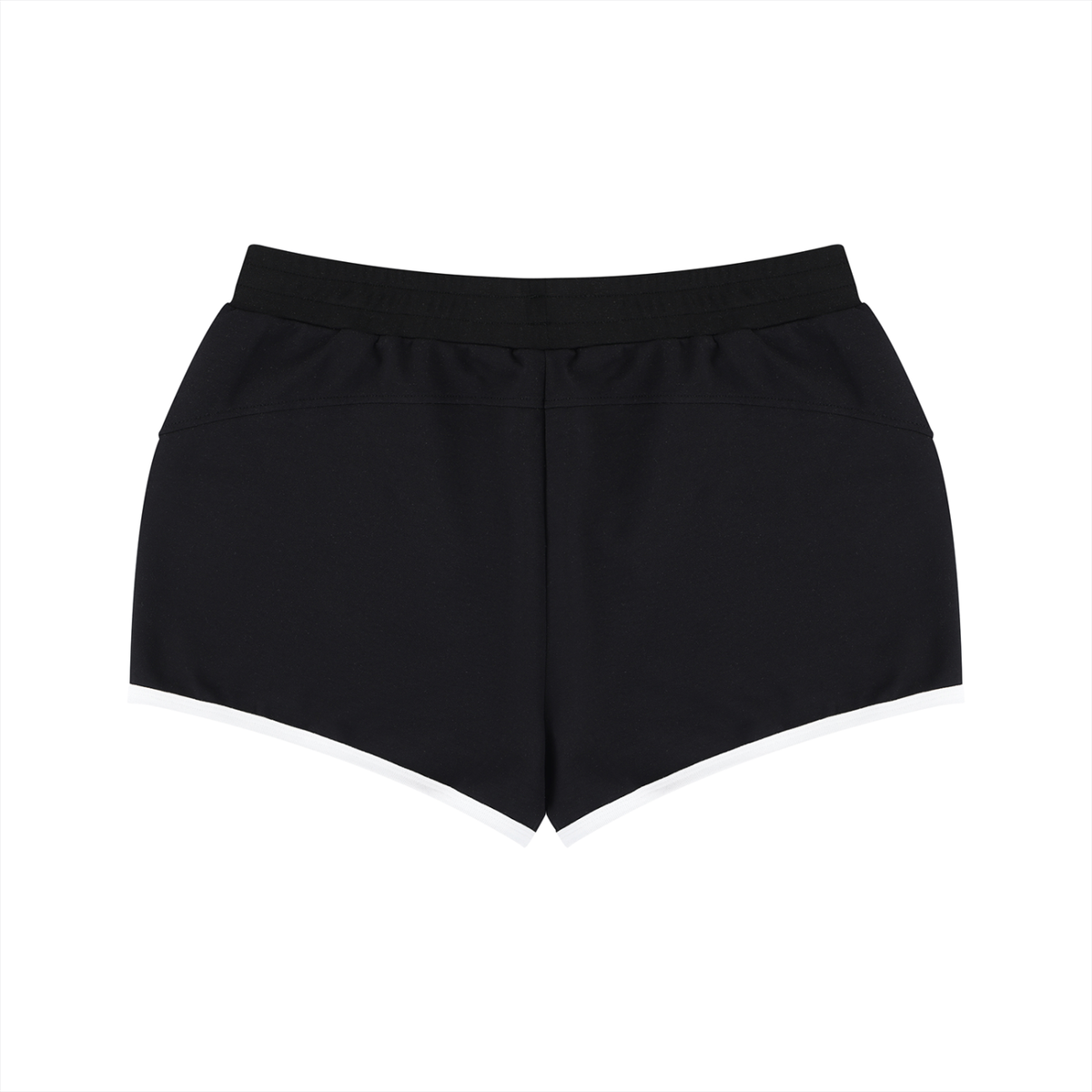 Women's Retro Contrast Trim Athletic Shorts – High-Waisted Activewear Shorts