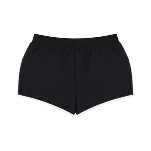 Women's Retro Contrast Trim Athletic Shorts – High-Waisted Activewear Shorts