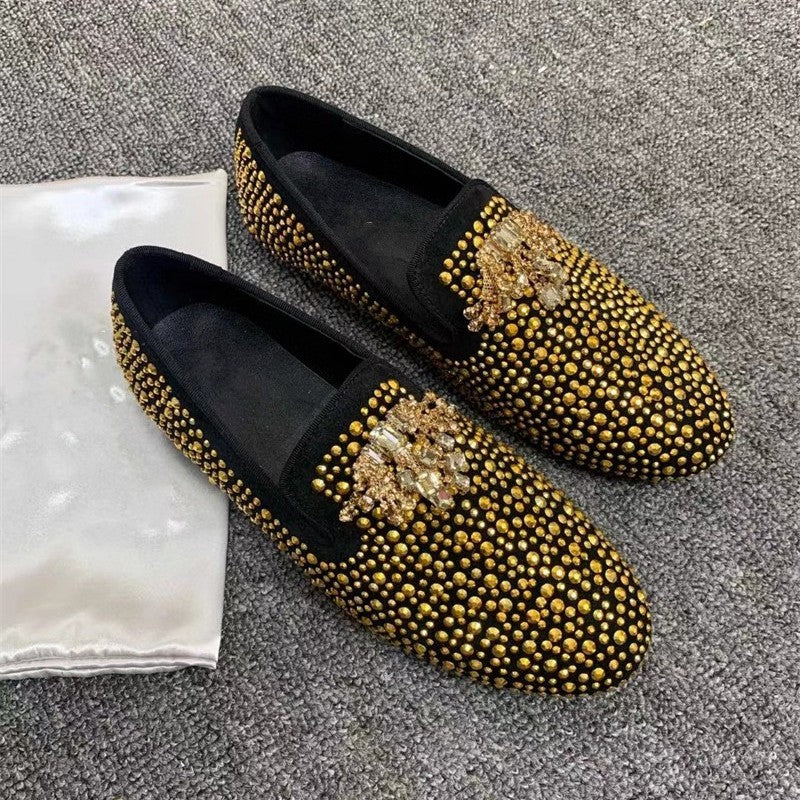 Men's Fashion Casual Carbon Diamond Flat Shoes | MYN2O