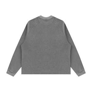 Unisex Vintage Wash Boxy Waffle T-Shirt – Oversized Textured Streetwear Tee