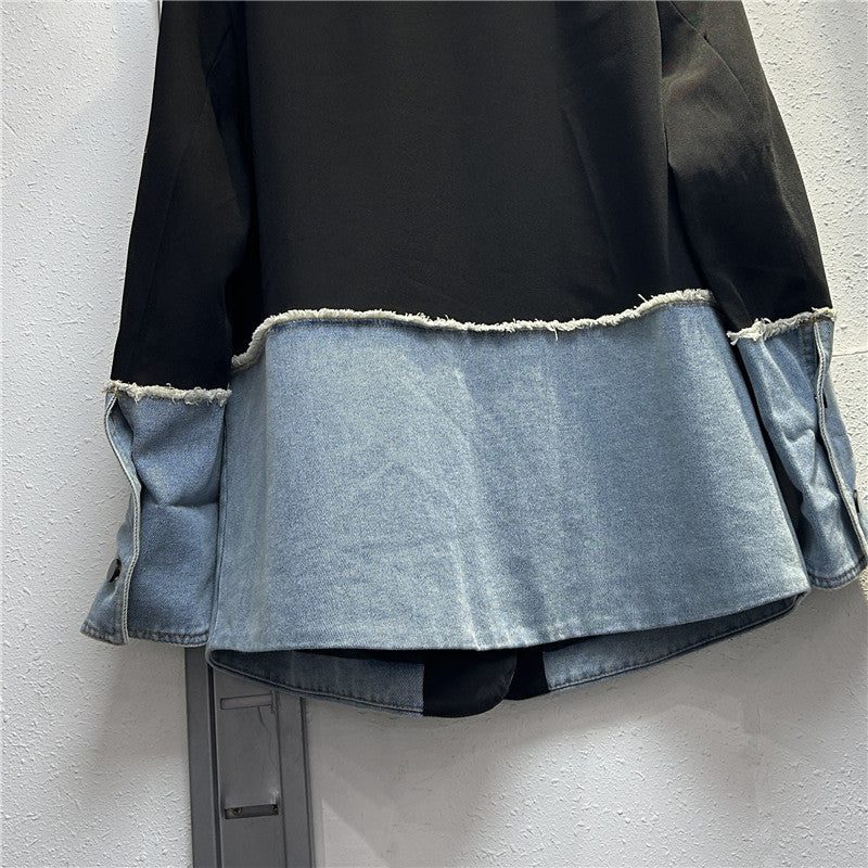 New Stylish Asymmetric Chic Contrast-color Trendy Top