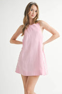 Mable Linen Mix Side Ric Rac A-Line Mini Dress – MYN2O