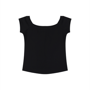 Women's Off-the-Shoulder Crop T-Shirt – Slim Fit Casual Fashion Top