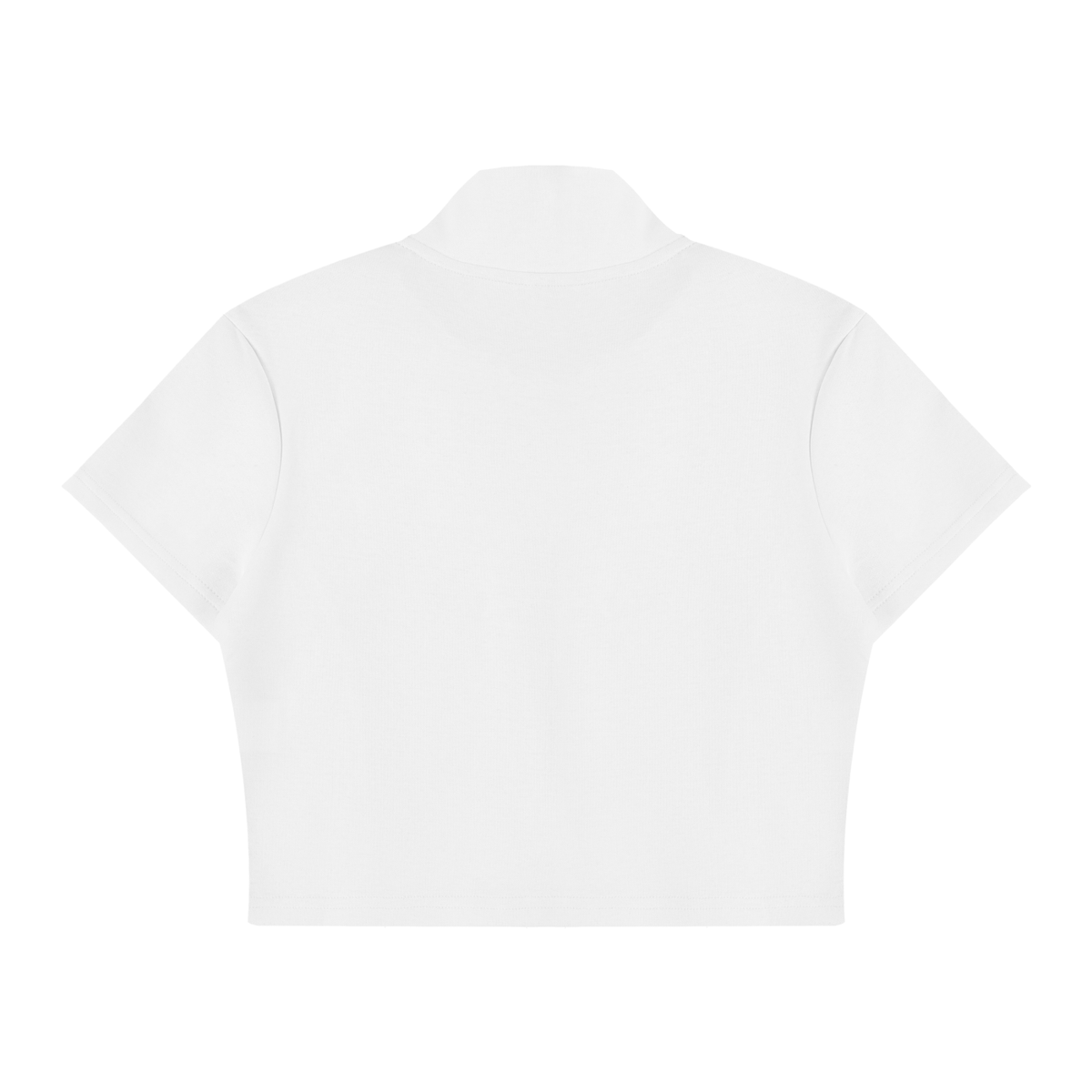 Women's Cropped Full-Zip Short Sleeve T-Shirt – Slim Fit Casual Zip-Up Top