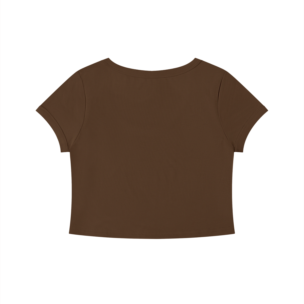 Women's Solid Color Slim Crop T-Shirt – Fitted Everyday Essential Crop Top