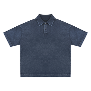 Heavyweight Snow-Washed Polo T-Shirt