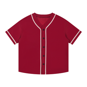 Contrast Piped Button-Up Jersey