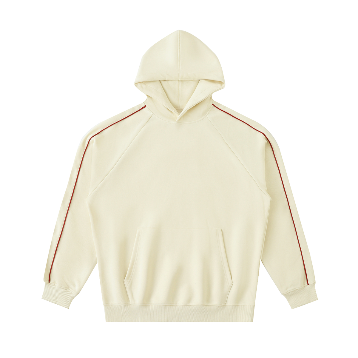Contrast Piping Raglan Hoodie