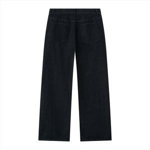 Men's Vintage Wash Wide Leg Denim Jeans