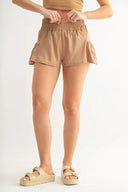 Mono B Smocked High Waist Shorts – MYN2O