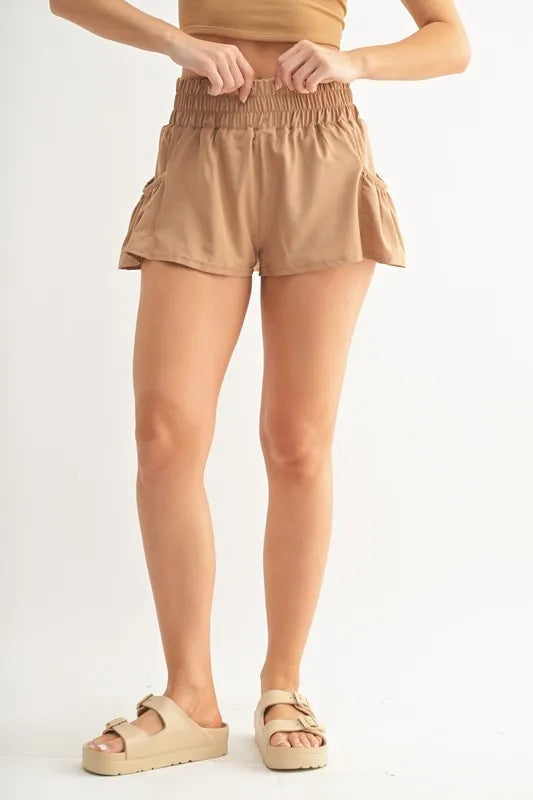 Mono B Smocked High Waist Shorts – MYN2O