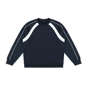 Unisex Color Block Crewneck Sweatshirt – Oversized Premium Streetwear Pullover