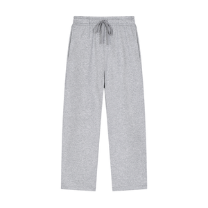 Solid Color Straight-Leg Sweatpants