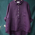 Printed Hawaiian Long-Sleeve Shirt For Women