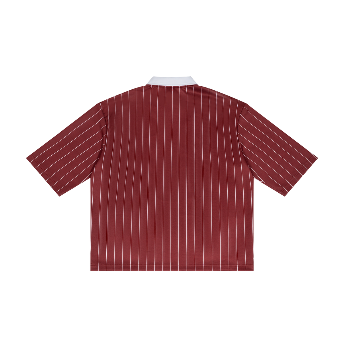 Unisex Pinstripe Collared Soccer Jersey – Oversized Retro Soccer Shirt