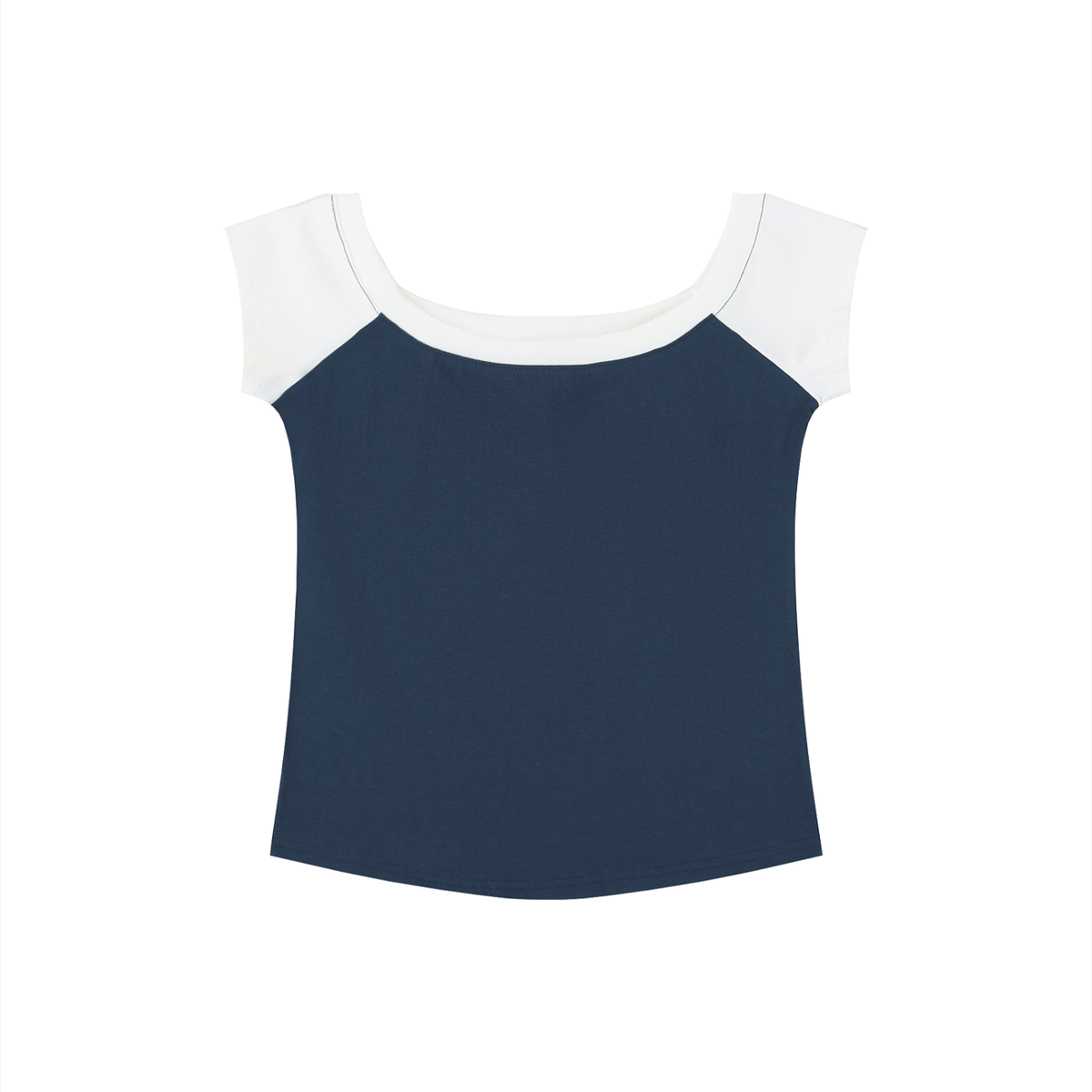Women's Off-the-Shoulder Crop T-Shirt – Slim Fit Casual Fashion Top