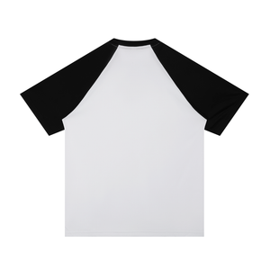 Contrast Raglan Sleeve Mesh T-Shirt