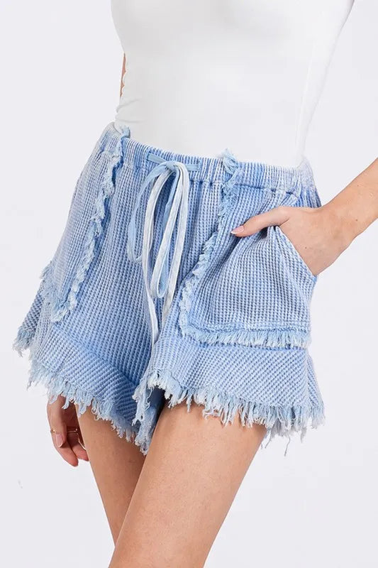 High Waist Denim Cargo Shorts with Utility Pockets – MYN2O