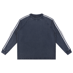 Snow Washed Contrast Tape Sweatshirt