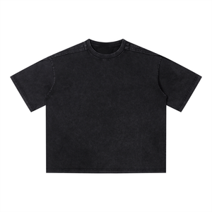 Unisex Vintage Wash Boxy T-Shirt – Oversized Premium Cotton Streetwear Tee