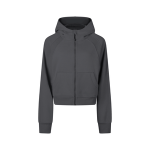 Cropped Zip-Through Hoodie