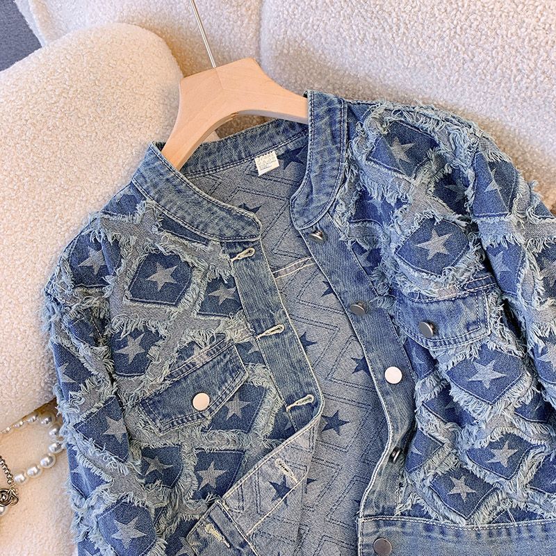 Loose-fitting  Cropped Jacket For Petite Women