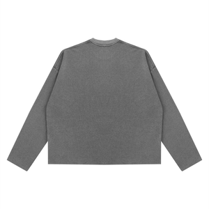 Unisex Vintage Wash Boxy Waffle Raw Edge T-Shirt – Oversized Premium Streetwear Tee