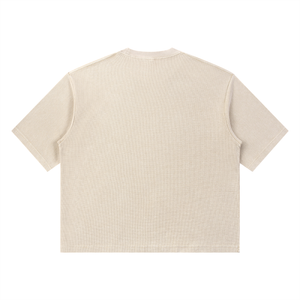 Unisex Mineral Wash Waffle Boxy T-Shirt – Oversized Textured Streetwear Tee