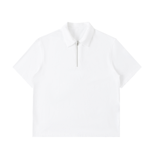 Half-Zip Cotton Polo Shirt