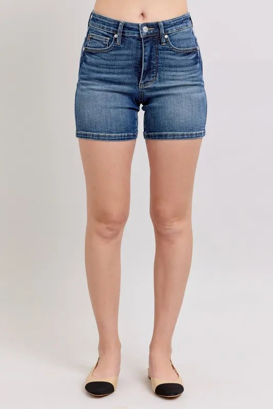 Judy Blue Full Size High Waist Denim Shorts – Plus Size | MYN2O