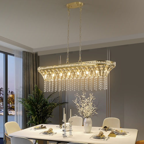 Modern Champagne Gold Kitchen Island Lamp -Crystal Ceiling Chandelier - MYN2O.COM  - null - Indoor Lighting - product_vendor - #product_price