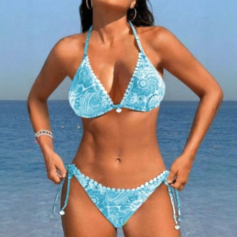 Women's printed bikini, split swimsuit, trendy two-piece swimwear for summer