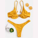 Steel bracket solid color swimsuit, one-piece swimsuit, beachwear for women