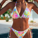 Women's printed bikini, split swimsuit, trendy two-piece swimwear for summer