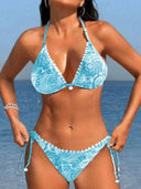 Women's printed bikini, split swimsuit, trendy two-piece swimwear for summer