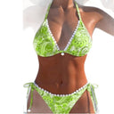 Women's printed bikini, split swimsuit, trendy two-piece swimwear for summer