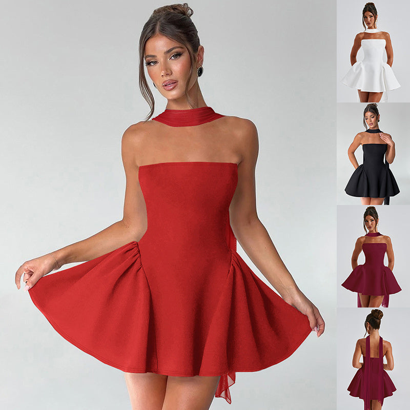 Sexy Tube Top Dress With Back Zipper Design Ins Fashion Short Dress For Party Clothing Women - MYN2O.COM  - null - Women Clothing - product_vendor - #product_price