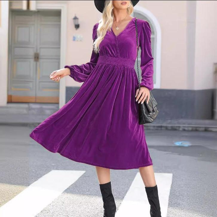 Solid Color Long Sleeve Dress For Women - MYN2O.COM  - null - Women Clothing - product_vendor - #product_price