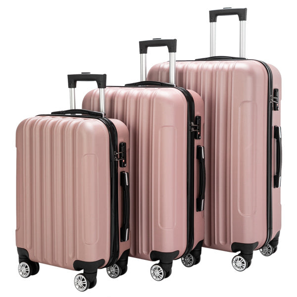 Vertical 3-in-1 Spinner Wheel With Handle Trolley Box 20in 24in 28in ABS Aluminum Alloy Trolley Fashion Color - Rose Gold - MYN2O.COM  - null - travel bags - product_vendor - #product_price