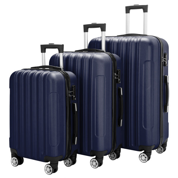 Vertical 3-in-1 Spinner Wheel With Handle Trolley Case 20in 24in 28in ABS Aluminum Alloy Trolley Classic Color - Navy Blue - MYN2O.COM  - null - travel bags - product_vendor - #product_price